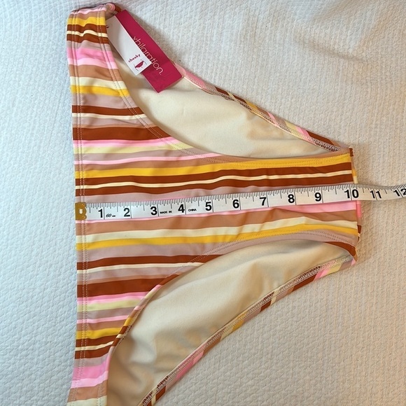 Xhilaration Vertical Stripes Bikini Set Scoop‎ Neck Bralette Cheeky Bottom XL - Picture 8 of 16